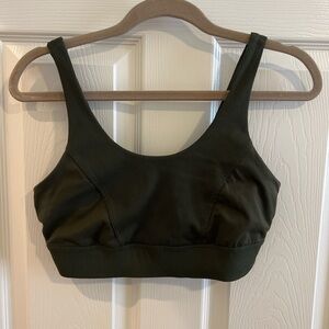All in Motion Ribbed Sports Bra – Olive Green – Size M